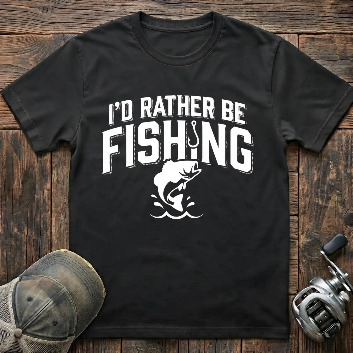 I'd rather be fishing  T-Shirt