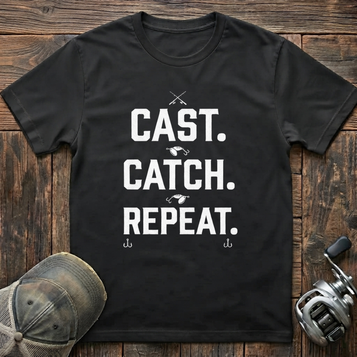 Cast catch repeat  T-Shirt