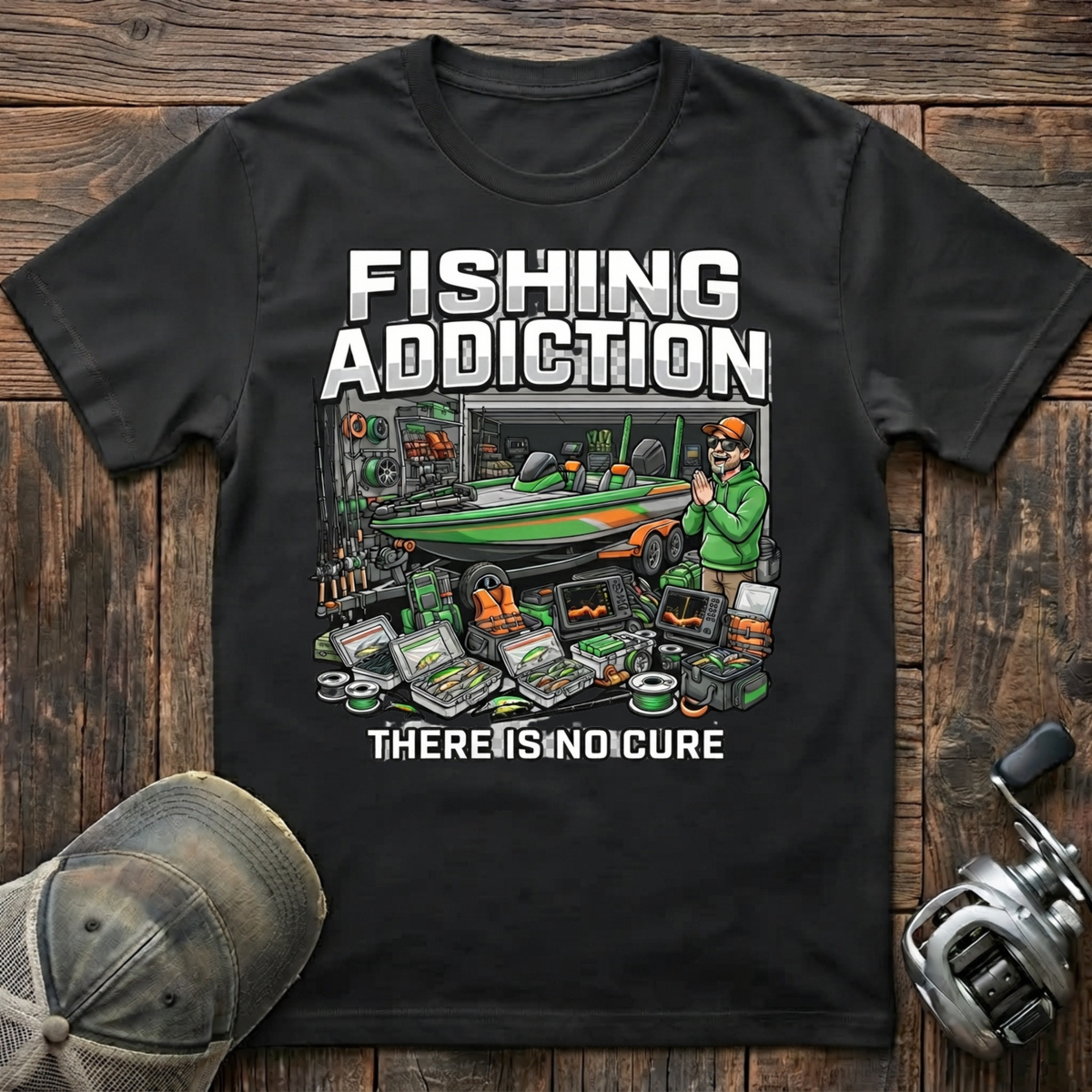 Fishing addiction in color T-Shirt