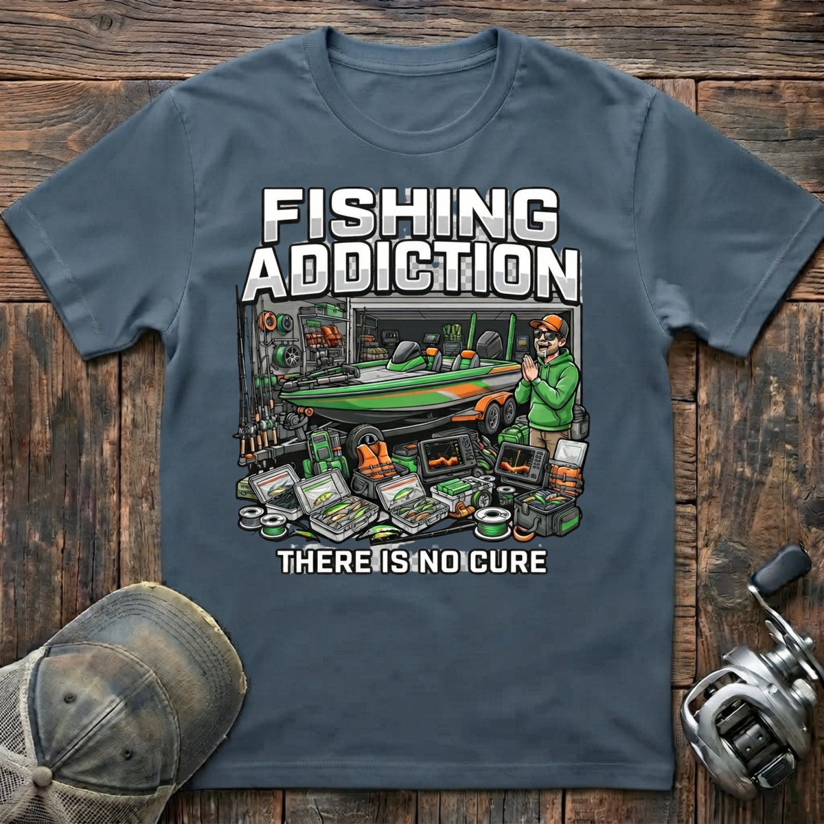 Fishing addiction in color T-Shirt