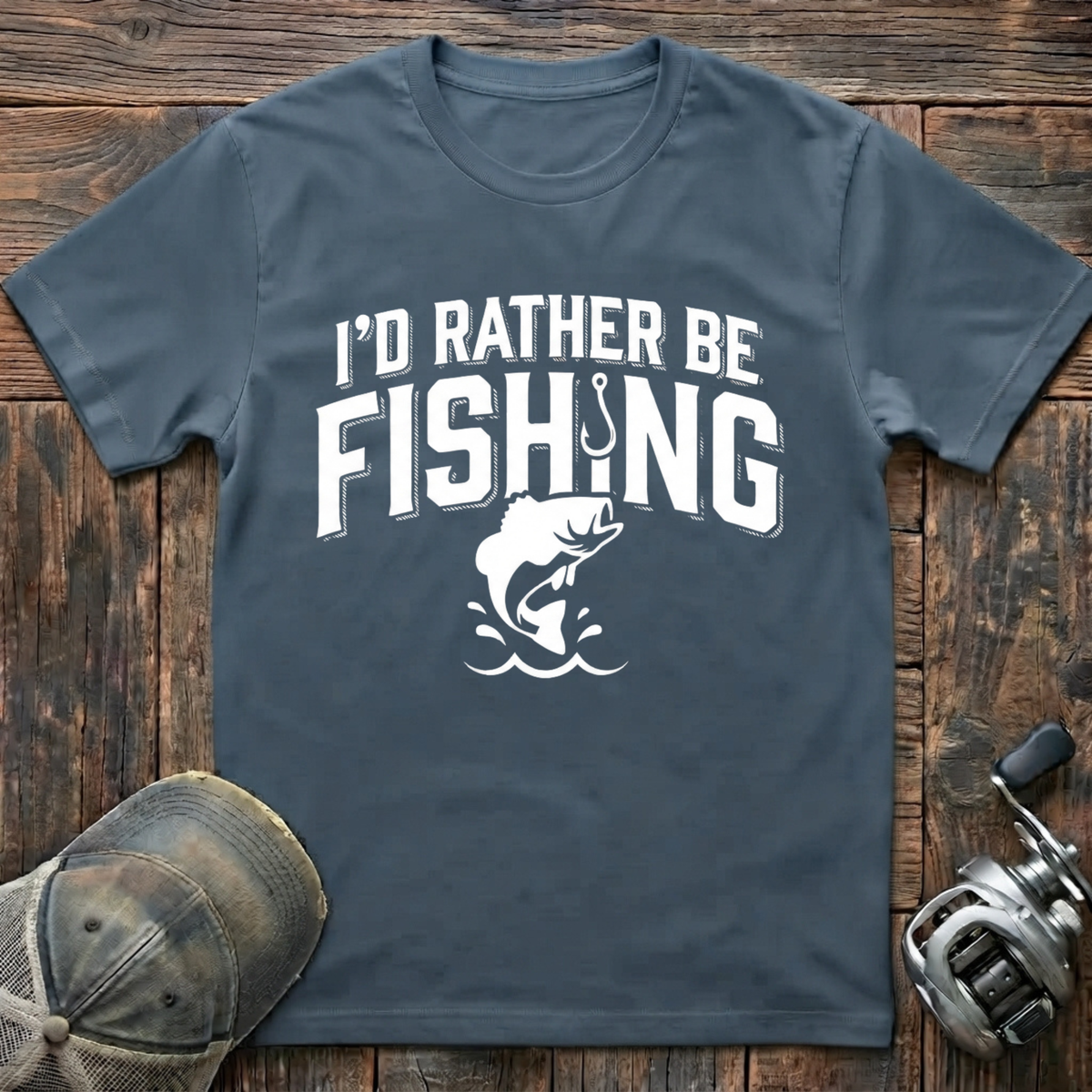 I'd rather be fishing  T-Shirt
