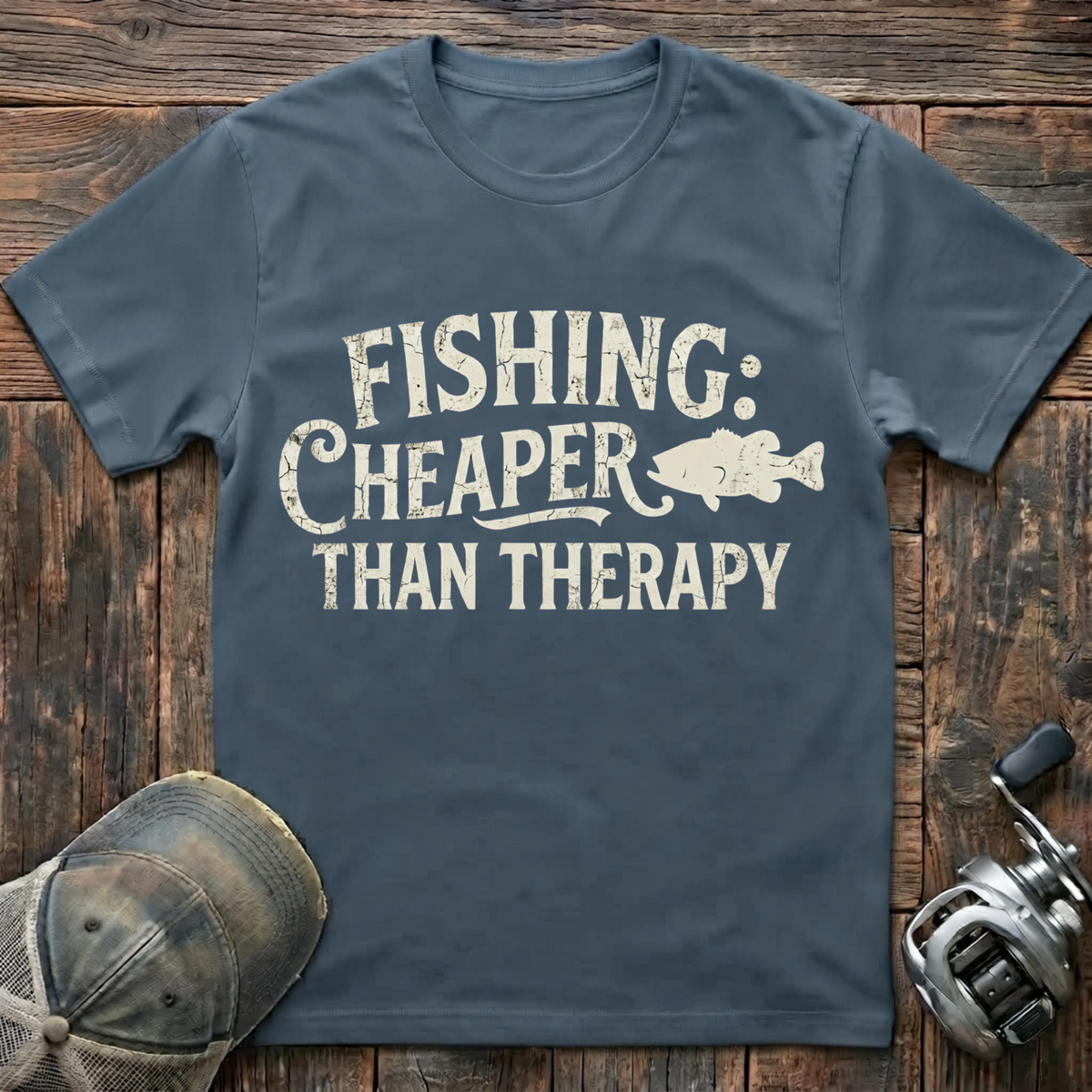 Fishing cheaper then therapy T-Shirt