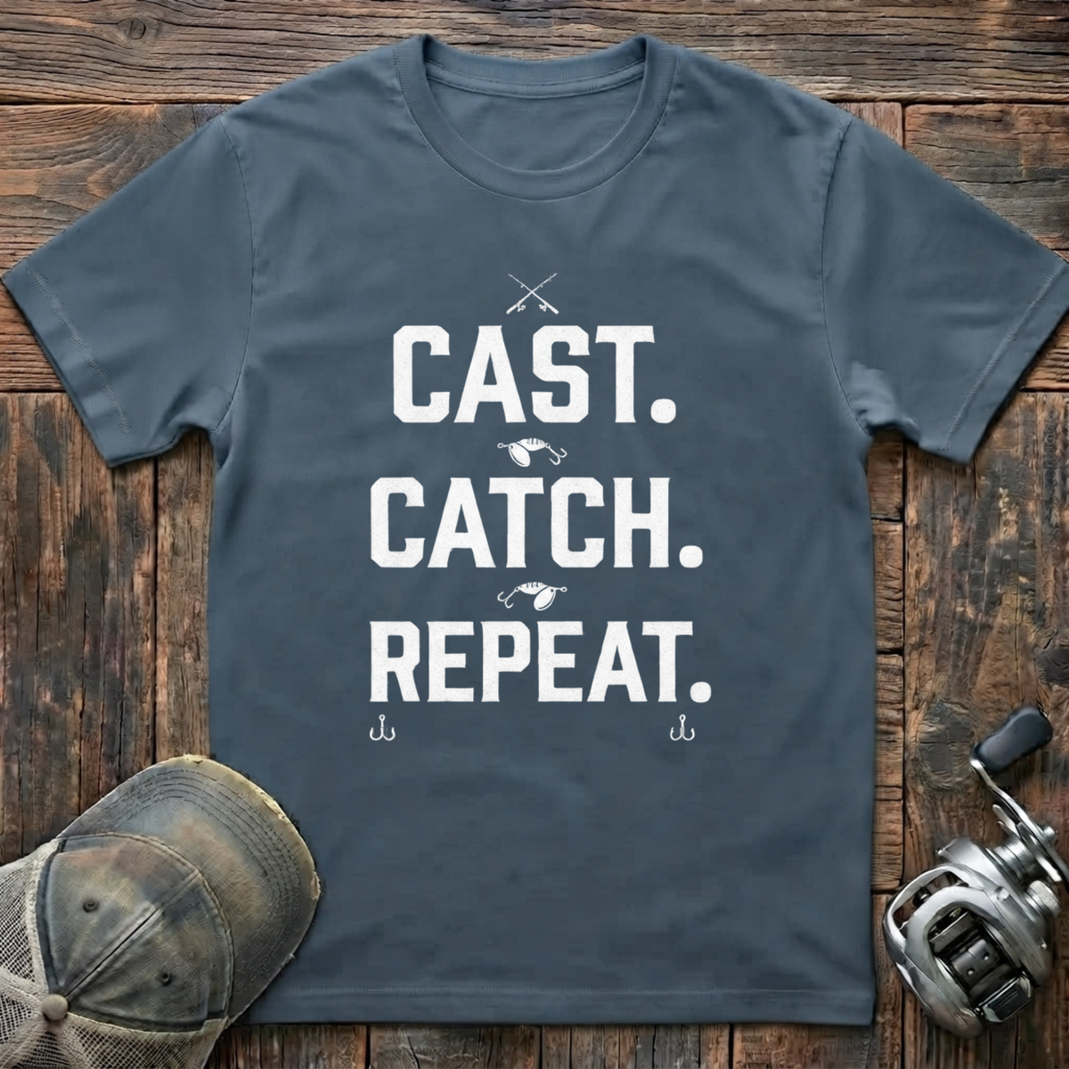 Cast catch repeat  T-Shirt