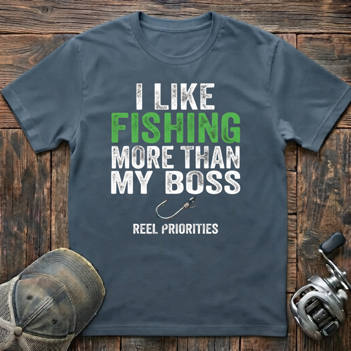 I like fishing more then my boss  T-Shirt