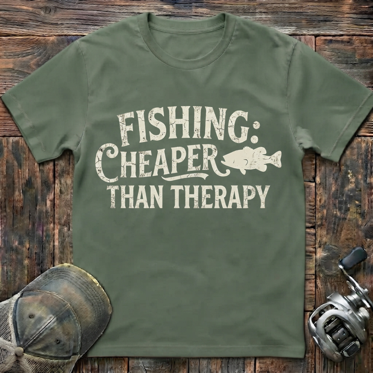 Fishing cheaper then therapy T-Shirt