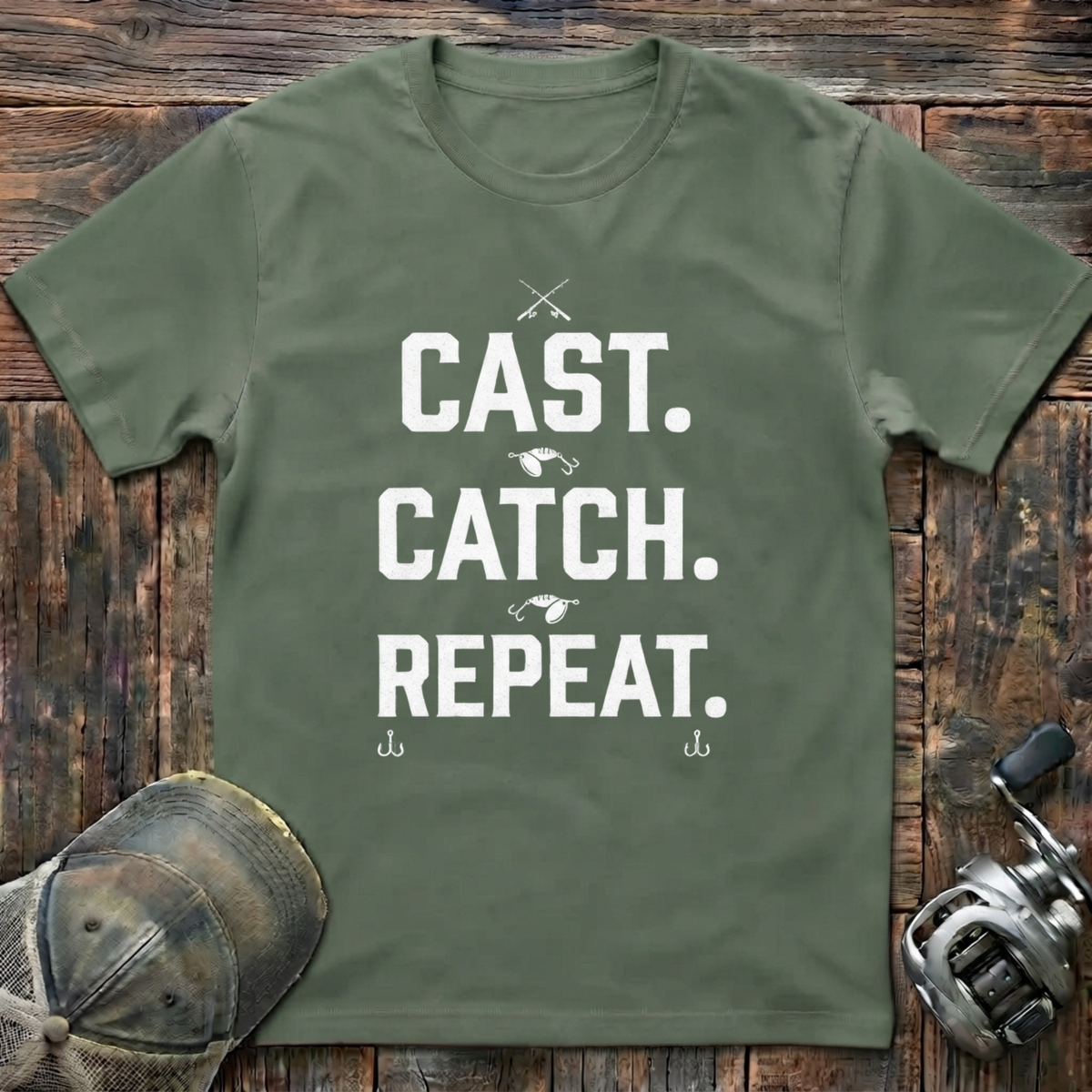Cast catch repeat  T-Shirt