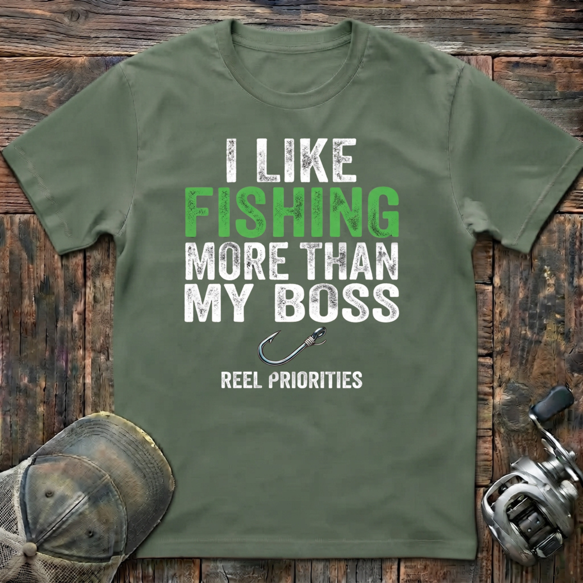 I like fishing more then my boss  T-Shirt