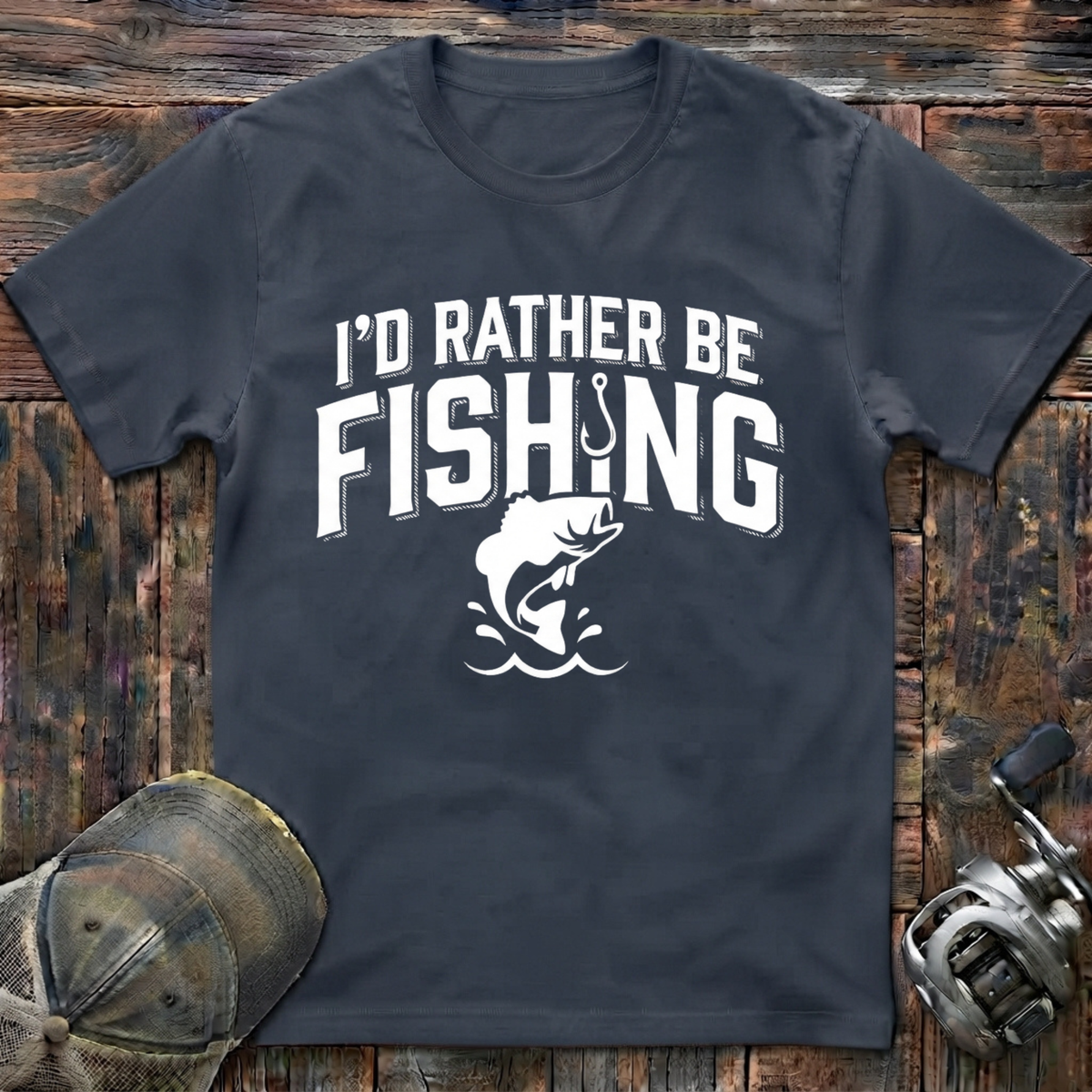 I'd rather be fishing  T-Shirt