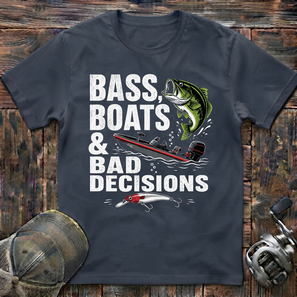 bass boat and bad decisions T-Shirt