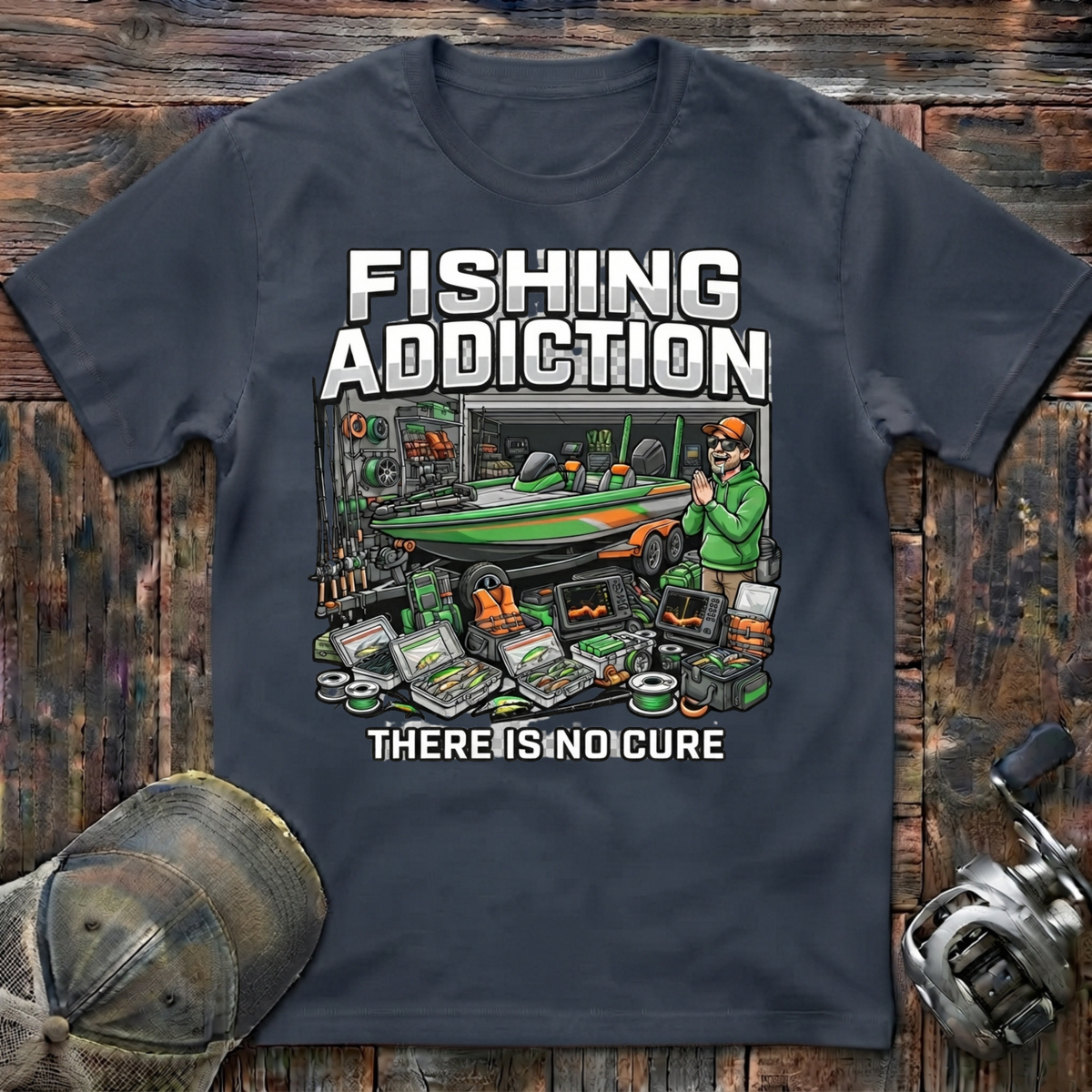 Fishing addiction in color T-Shirt