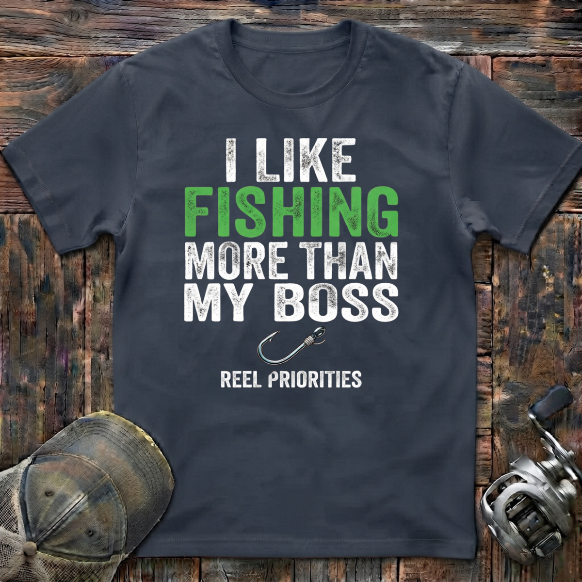 I like fishing more then my boss  T-Shirt