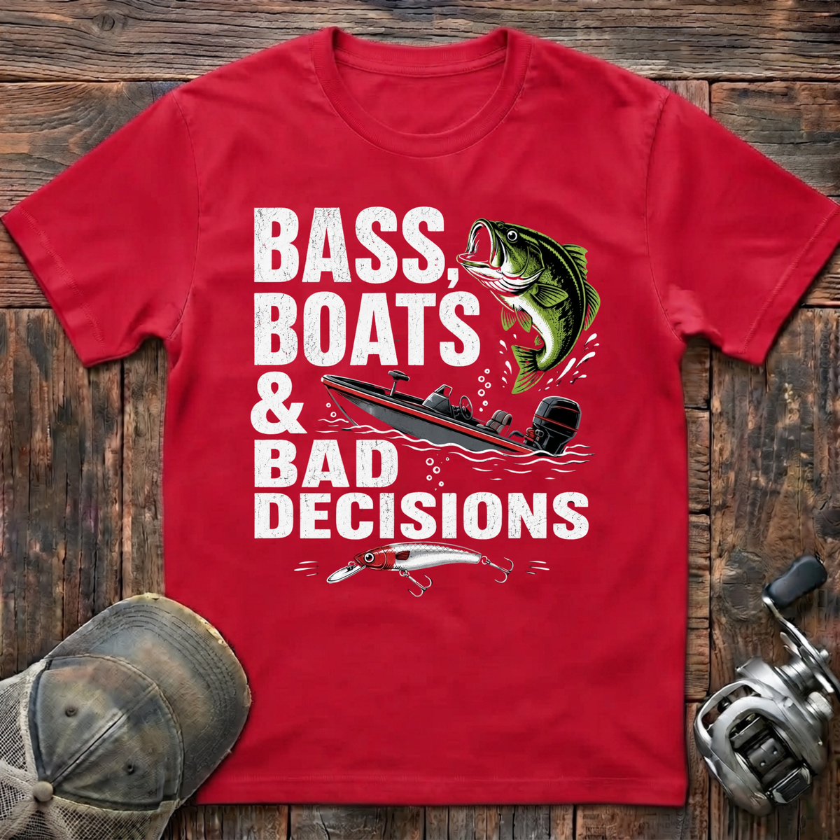 bass boat and bad decisions T-Shirt