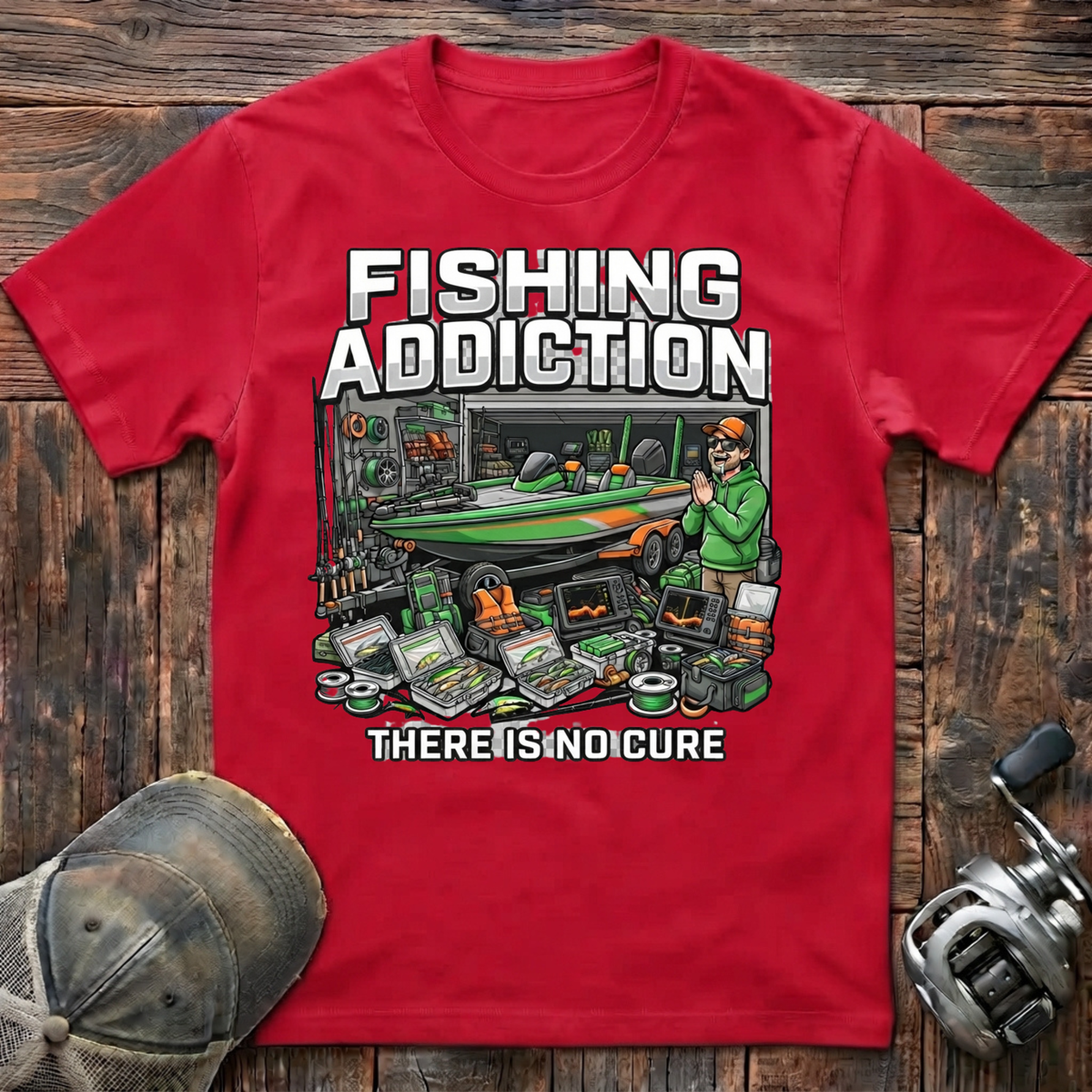 Fishing addiction in color T-Shirt