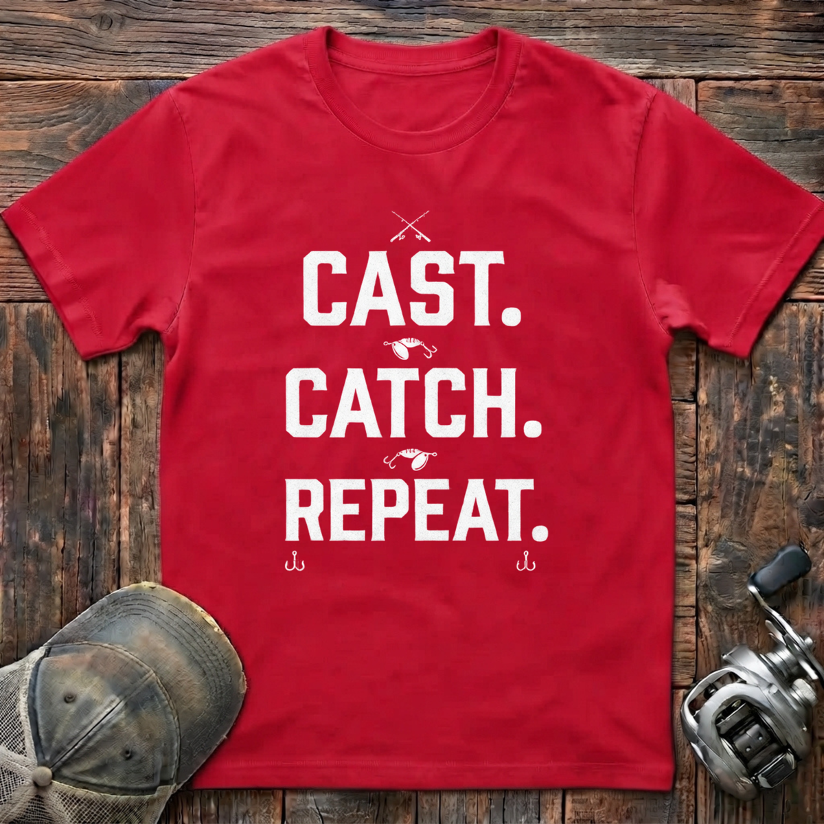 Cast catch repeat  T-Shirt