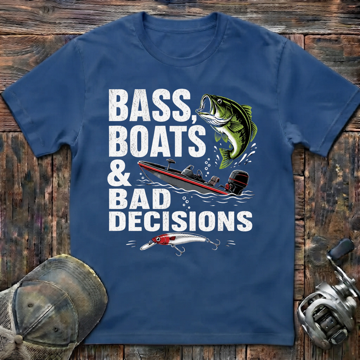 bass boat and bad decisions T-Shirt