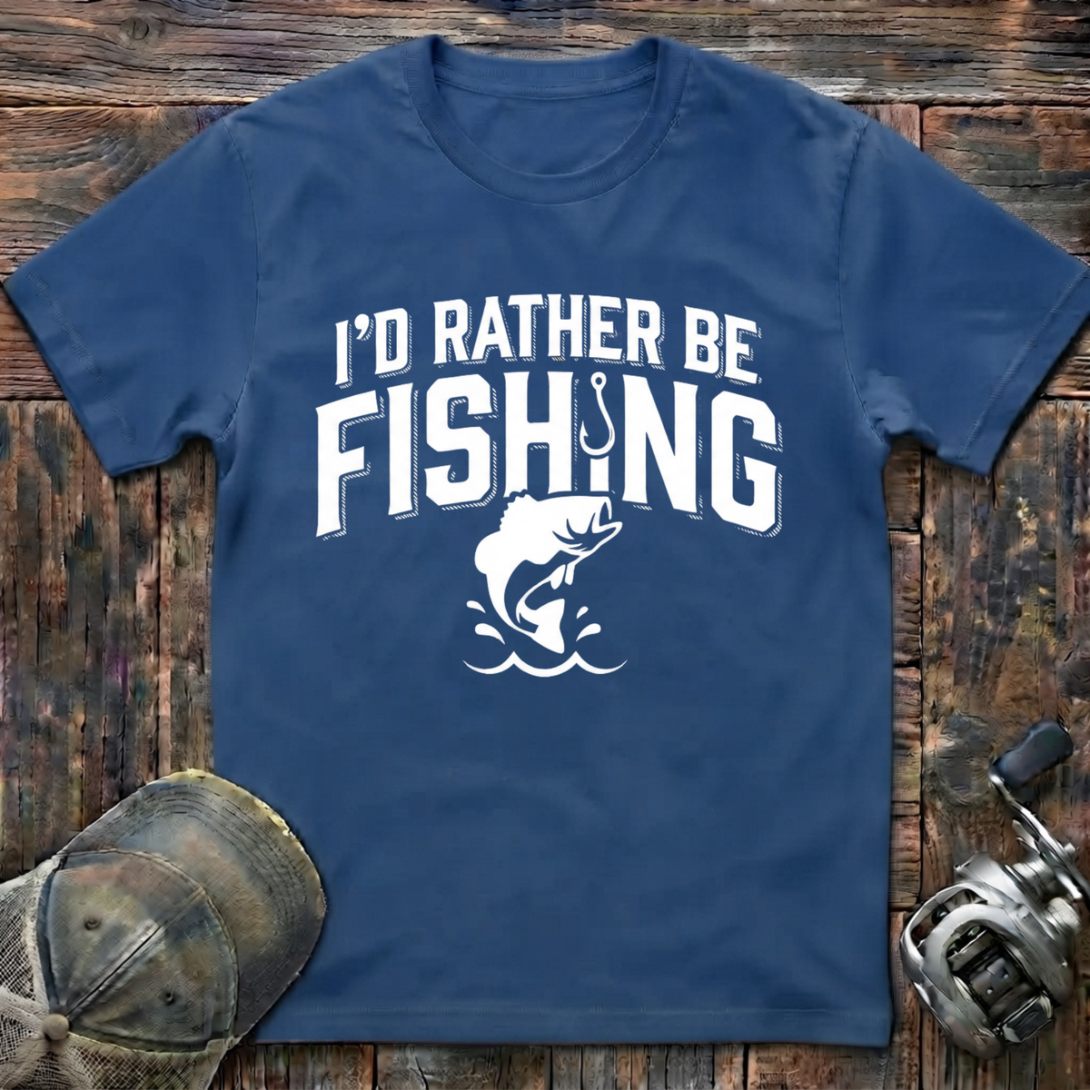 I'd rather be fishing  T-Shirt