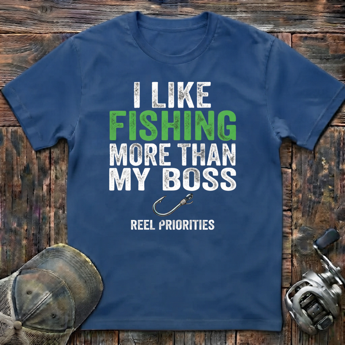 I like fishing more then my boss  T-Shirt