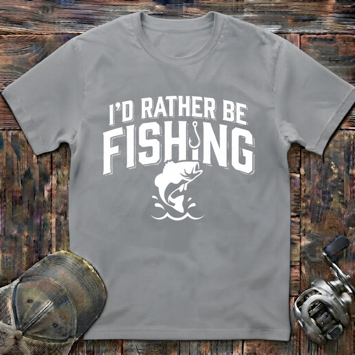 I'd rather be fishing  T-Shirt